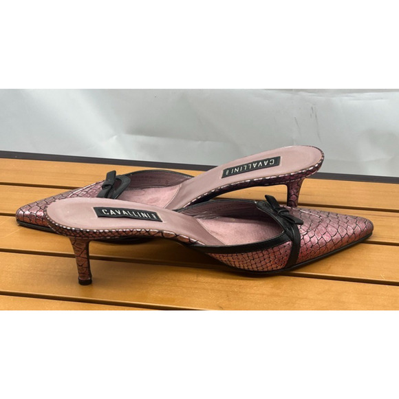Cavallini Womens Pointy Toe Pink Slip On Heel 9B Pink - Picture 8 of 10
